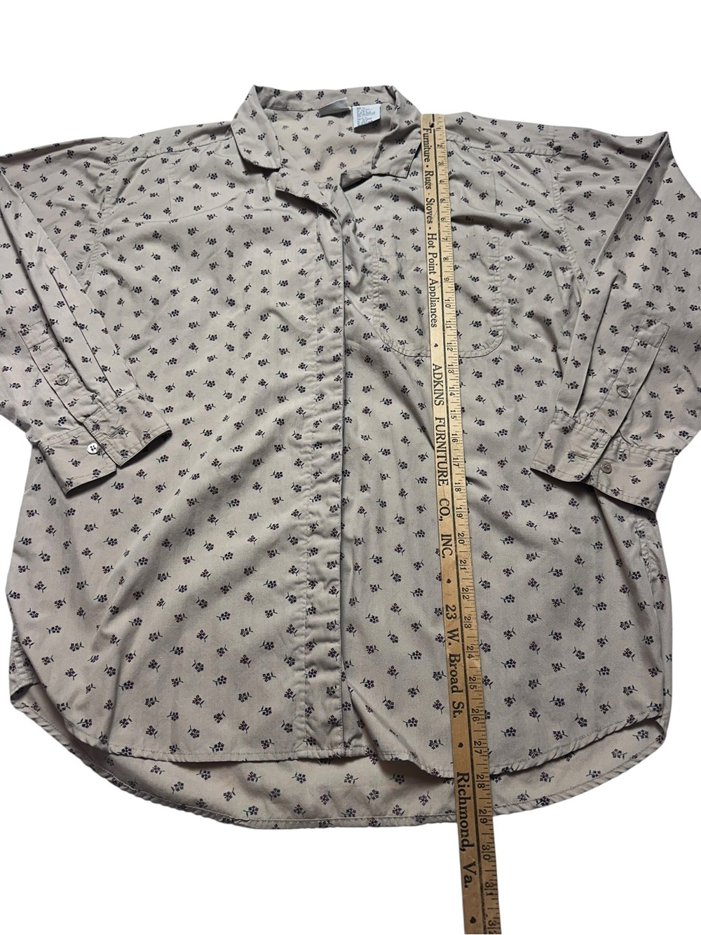 Vintage 90s Basic Editions XL Ditsy Floral Button Down Shirt Cottagecore - Picture 4 of 12